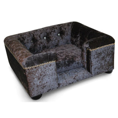 Scott's of London Sandringham Dog Chesterfield Ebony Crushed Velvet