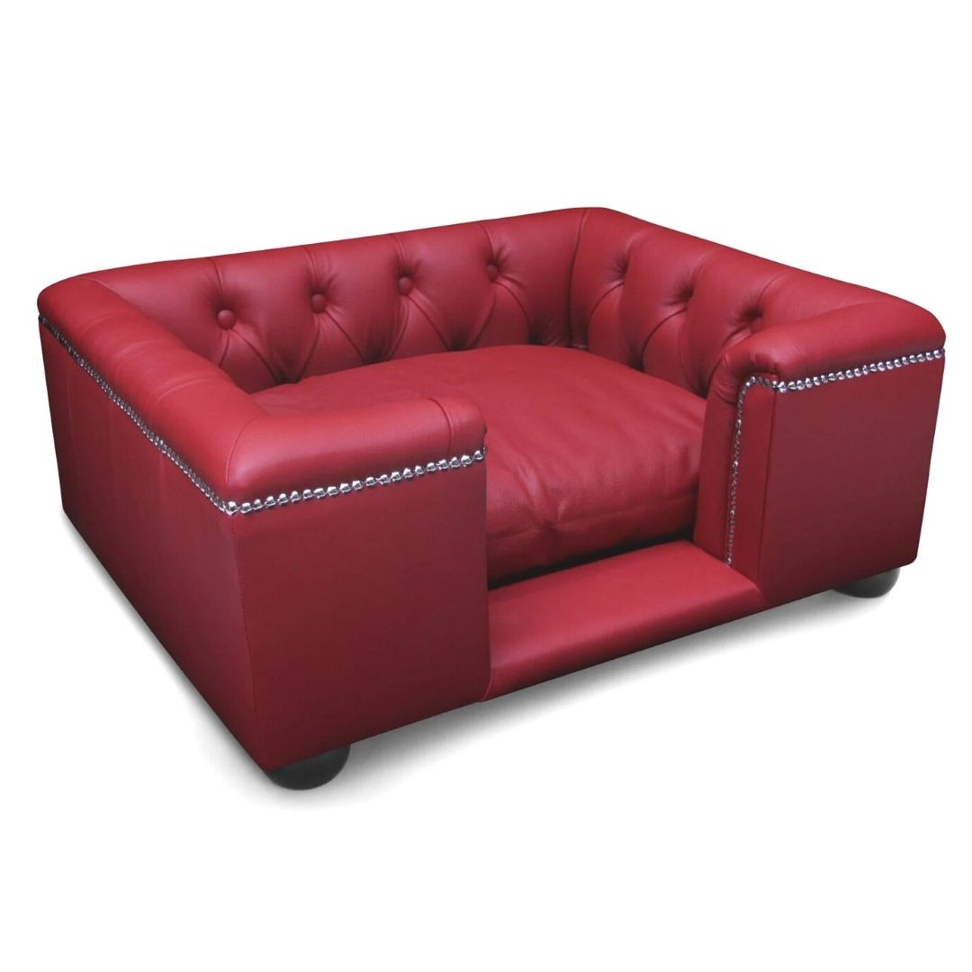 Scott's of London Sandringham Dog Chesterfield Red Real Leather