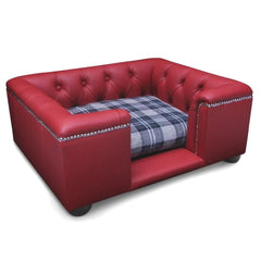 Scott's of London Sandringham Dog Chesterfield Red Real Leather