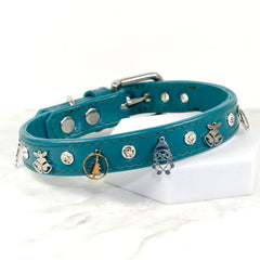Silver Xmas Dog Collar