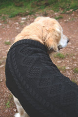 Slate Grey Cable Knit Dog Jumper by Sotnos