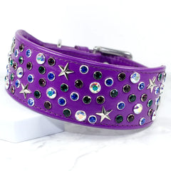 Starry Night Star Studded Greyhound Collar by Petiquette