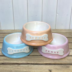 Pastel Personalised Dog Bowls