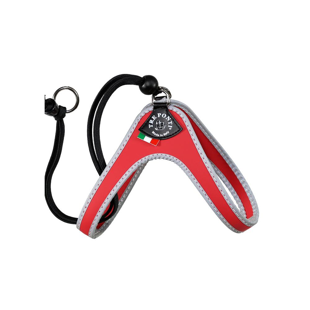 Tre Ponti Easy Fit Liberta Red Puppy Harness with No Escape Adjustable Closure
