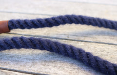 Navy Blue 100% British Wool Dog Slip Lead