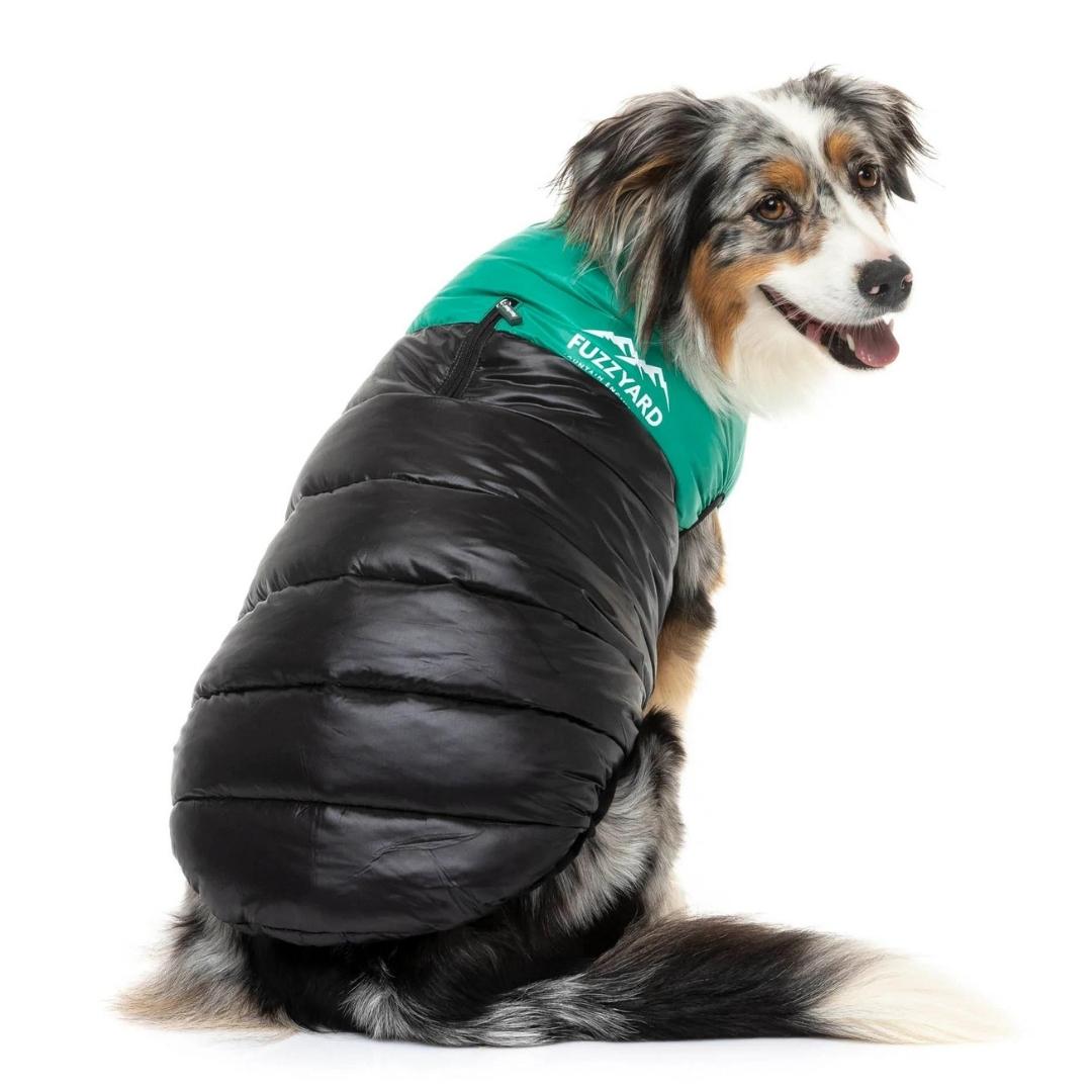 FuzzYard East Harlem Puffer Dog Jacket - Green