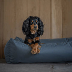 Waterproof Burnham Bolster Dog Bed - Storm