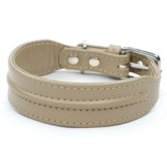 The Ridge Wide Leather Dog Collar by Petiquette