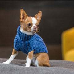 Wooldog Classic Ultramarine Hand-Knitted Dog Jumper