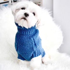 Wooldog Classic Ultramarine Hand-Knitted Dog Jumper