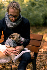 Wooldog Hand-Knitted Matching Cowls For Dog & Owner - Graphite Grey