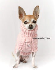 Wooldog Supreme 100% Merino Wool Pink Powder Dog Jumper