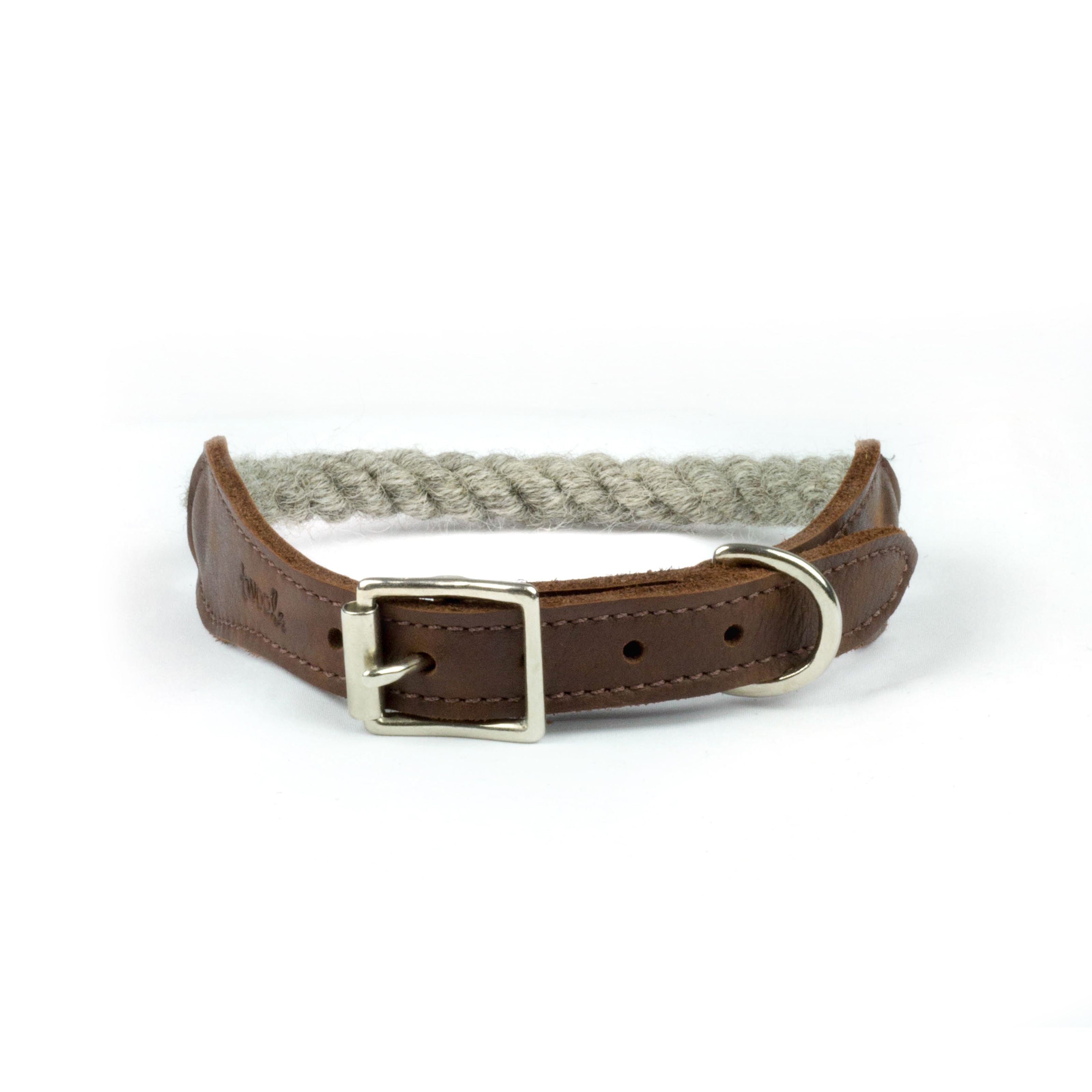 Natural Undyed 100% British Wool Dog Collar