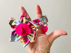 Flower Bud Dog Collar with Detachable Flower