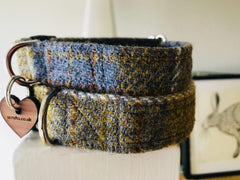 Spitfire Velvet Lined Harris Tweed Dog Collar