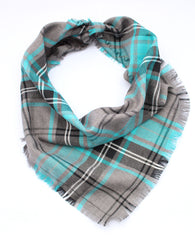 Frayed Buffalo Blue Plaid Dog Bandana by Scamps
