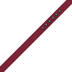 Oxblood Studded Dog Lead