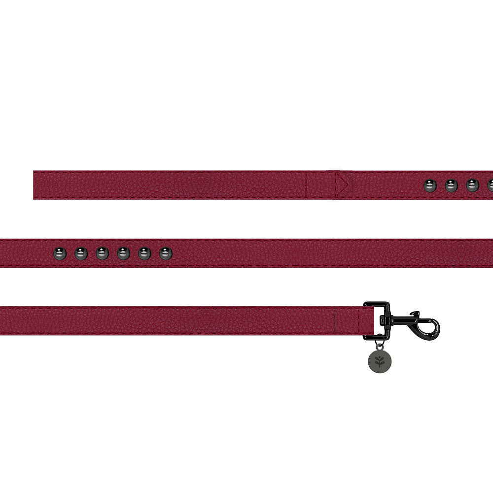 Oxblood Studded Dog Lead
