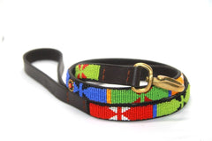 Luxury Leather Beaded Dog Leads