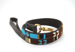 Luxury Leather Beaded Dog Leads