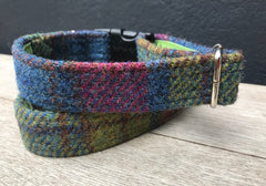Hedgerow Harris Tweed Dog Collar with Velvet Lining