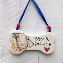 Personalised Hanging Bone with Pet Portrait