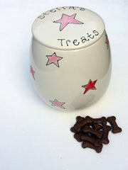 Personalised Stars Ceramic Dog Treat Jar