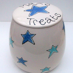 Personalised Stars Ceramic Dog Treat Jar