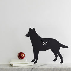 Black German Shepherd Clock With Wagging Tail