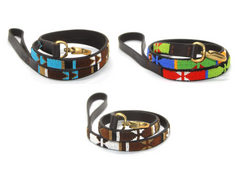 Luxury Leather Beaded Dog Leads
