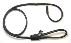Dogs & Horses Rolled Leather Slip Lead Black