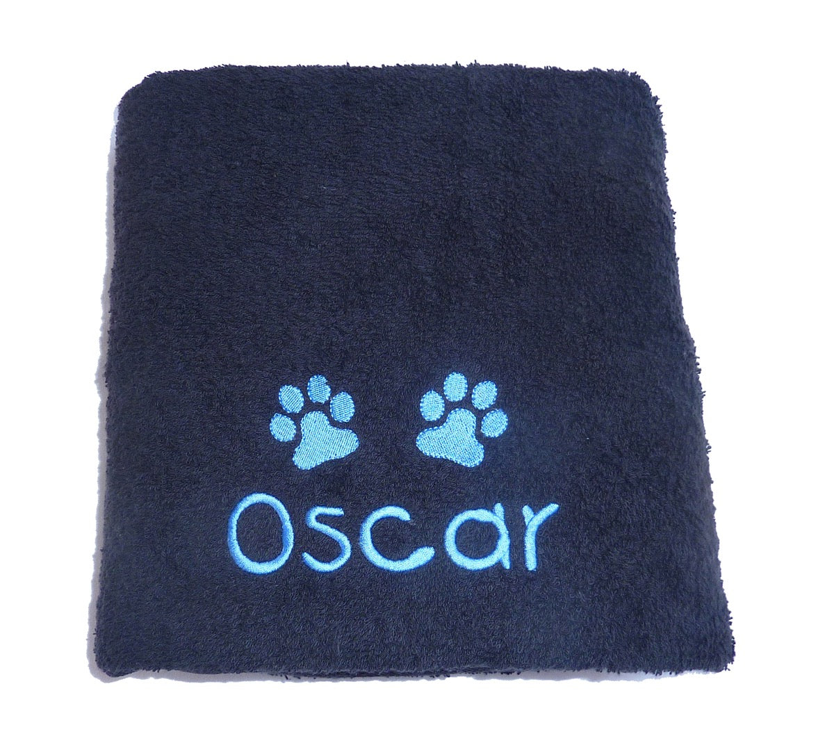 Personalised Pet Towel Black