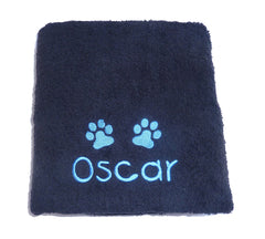 Personalised Pet Towel Black