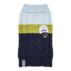 Blue & Green Colour Block Dog Jumper by Sotnos