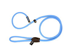 Dogs & Horses Rolled Leather Slip Lead Blue