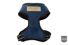 Bowl and Bone Candy Blue Dog Harness And Lead Set