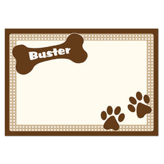 Brown Dotty Dog Personalised Placemat