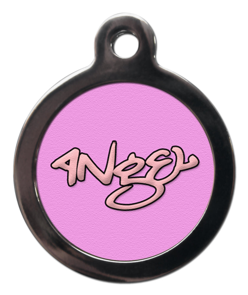 Pink Angel Dog Tag