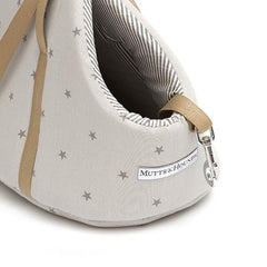 Mutts & Hounds Grey Stars & Charcoal Stripe Dog Carrier