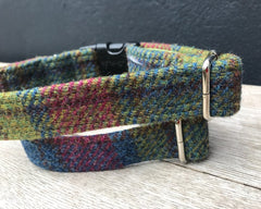 Hedgerow Harris Tweed Dog Collar with Velvet Lining