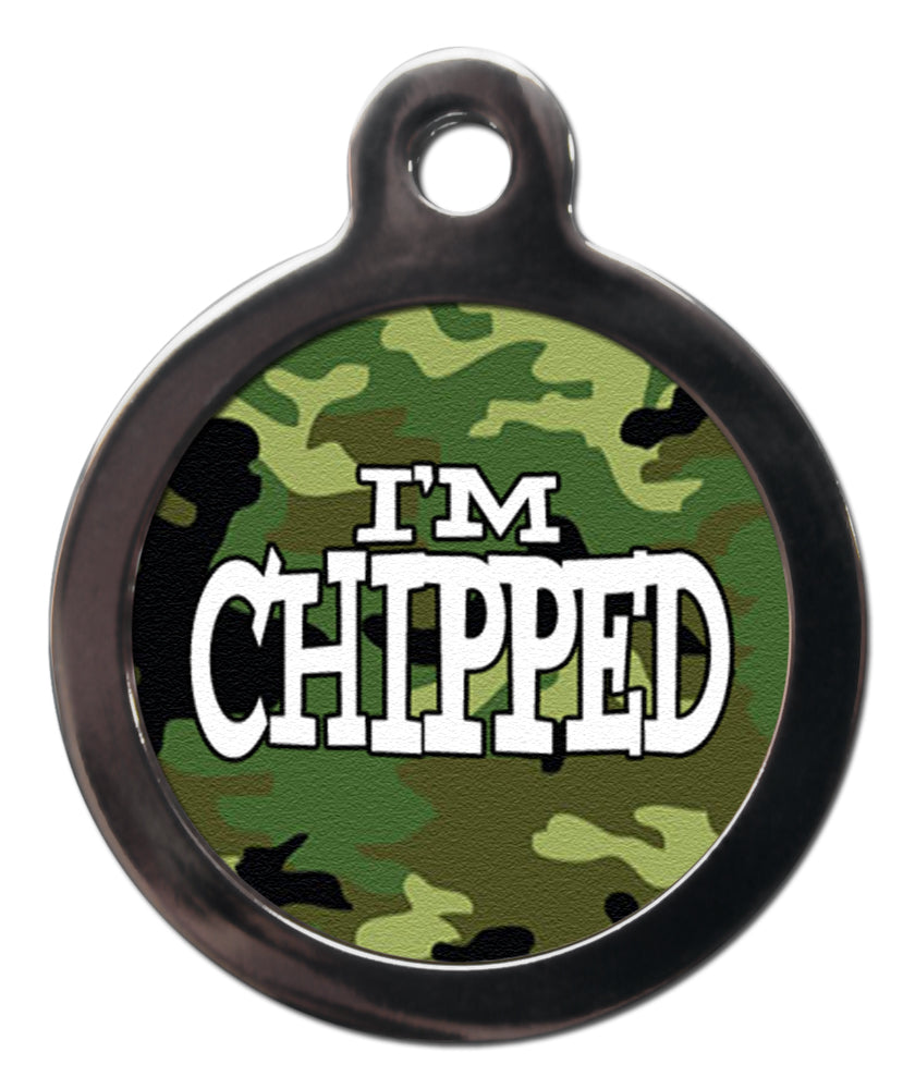 I'm Chipped Camo Dog Tag
