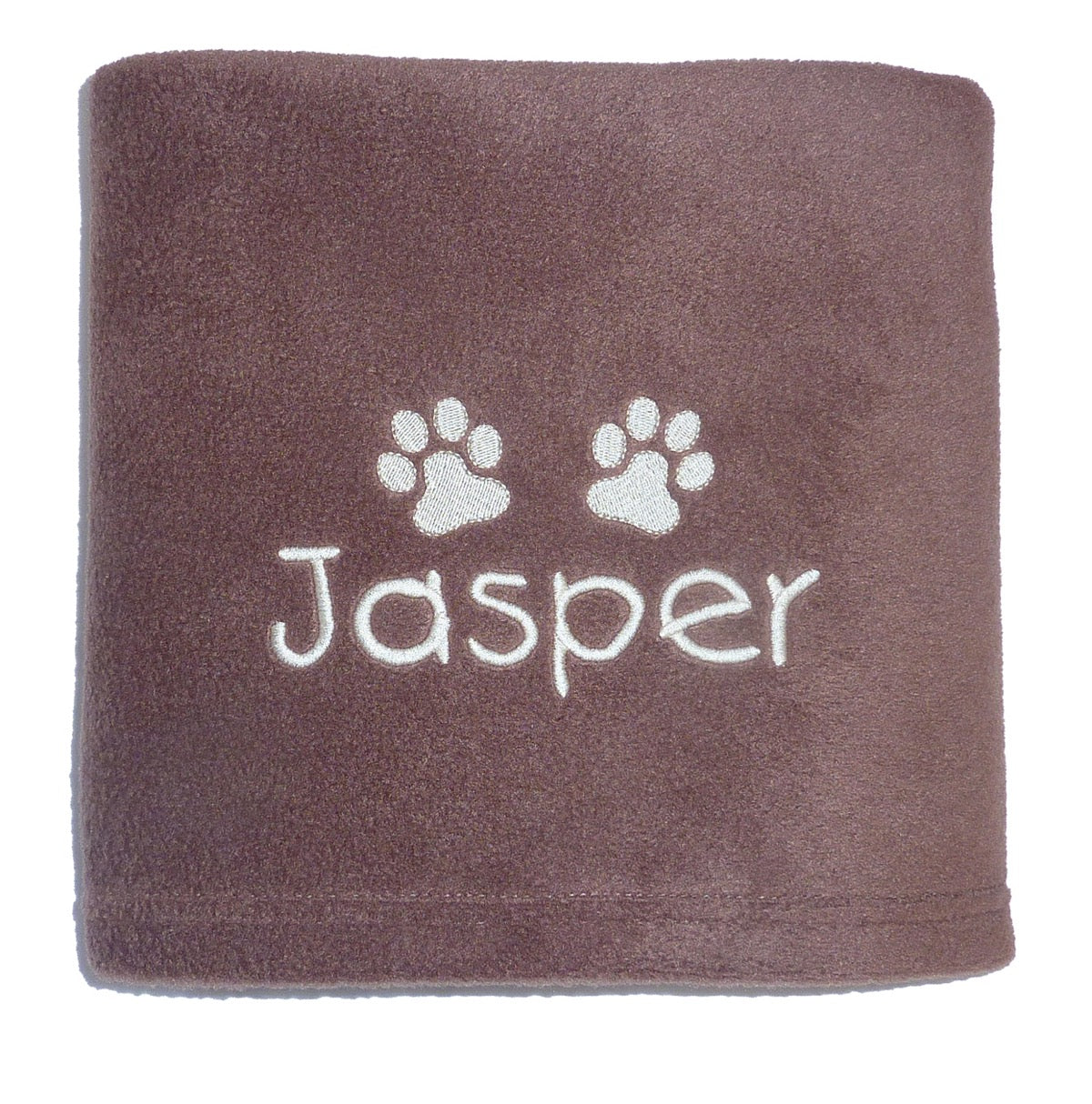 Personalised Fleece Pet Blanket Milk Chocolate