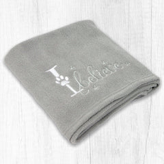 I Believe Grey Fleece Christmas Pet Blanket | Christmas Gifts For Dogs