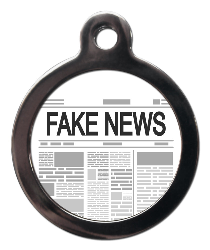 Fake News Dog ID Tag
