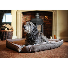 Cookie Dough Brown Fleece Cradle Dog Bed XXL