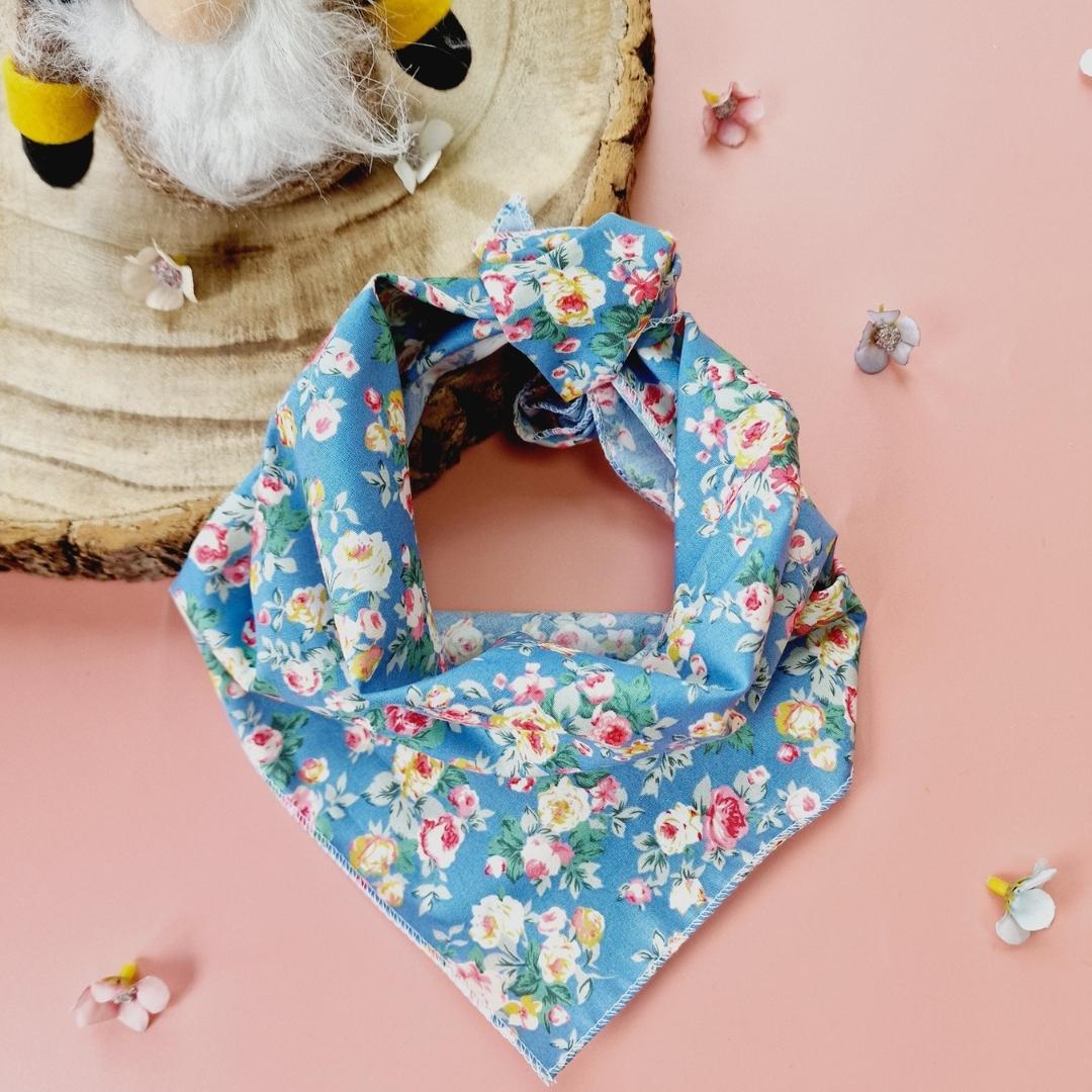 Country Blue Vintage Dog Bandana