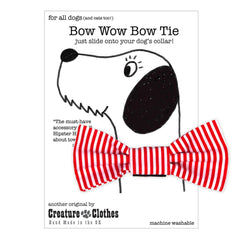 Creature Clothes Candy Stripe Dog Bow Tie