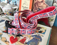 Designer Dog Collar and Lead Set British Union Jack