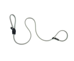 Grey Rolled Leather Slip Lead by Dogs & Horses