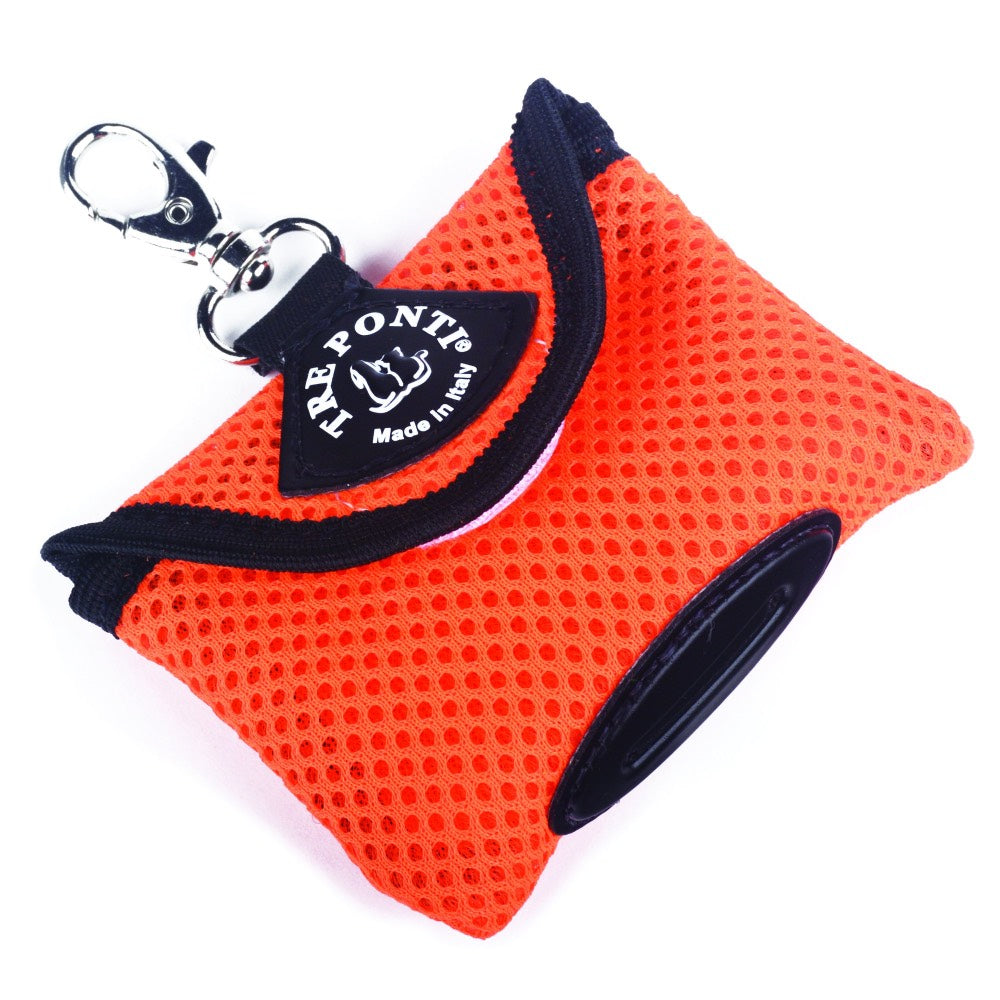 Tre Ponti Fluo Orange Mesh Poo Bag Dispenser